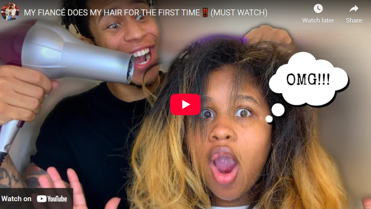 MY FIANCÉ DOES MY HAIR FOR THE FIRST TIME ‼️ (MUST WATCH)