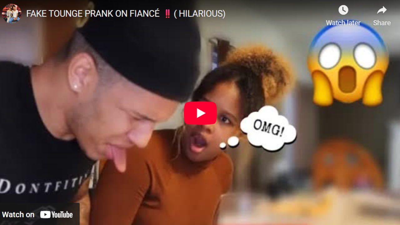 FAKE TOUNGE PRANK ON FIANCÉ ‼️( HILARIOUS)